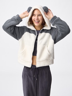 Marshmallow Feel Full-Zip Hoodie | Panda