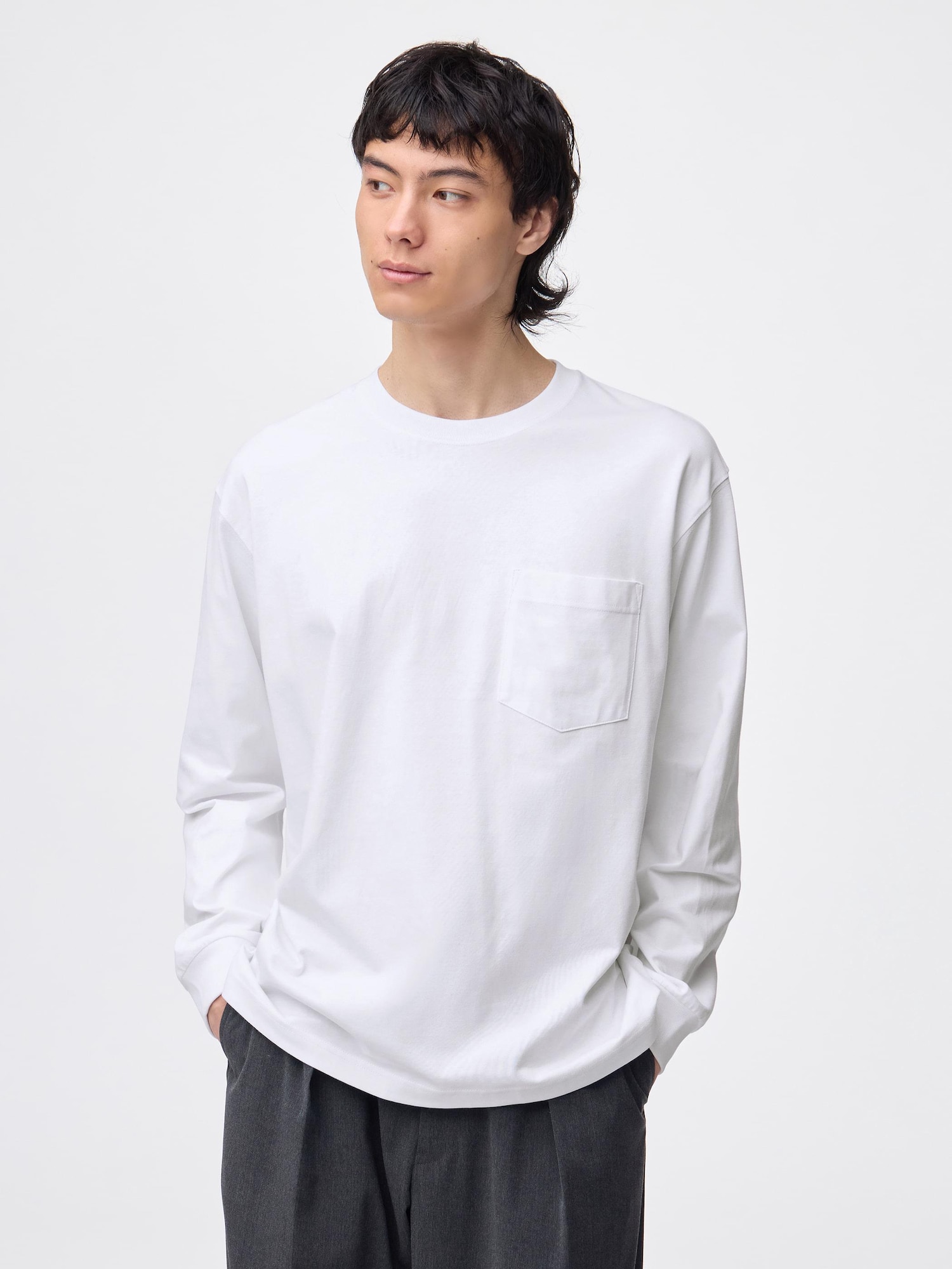 Heavy Weight Crew Neck T-Shirt | Long | B | GU US