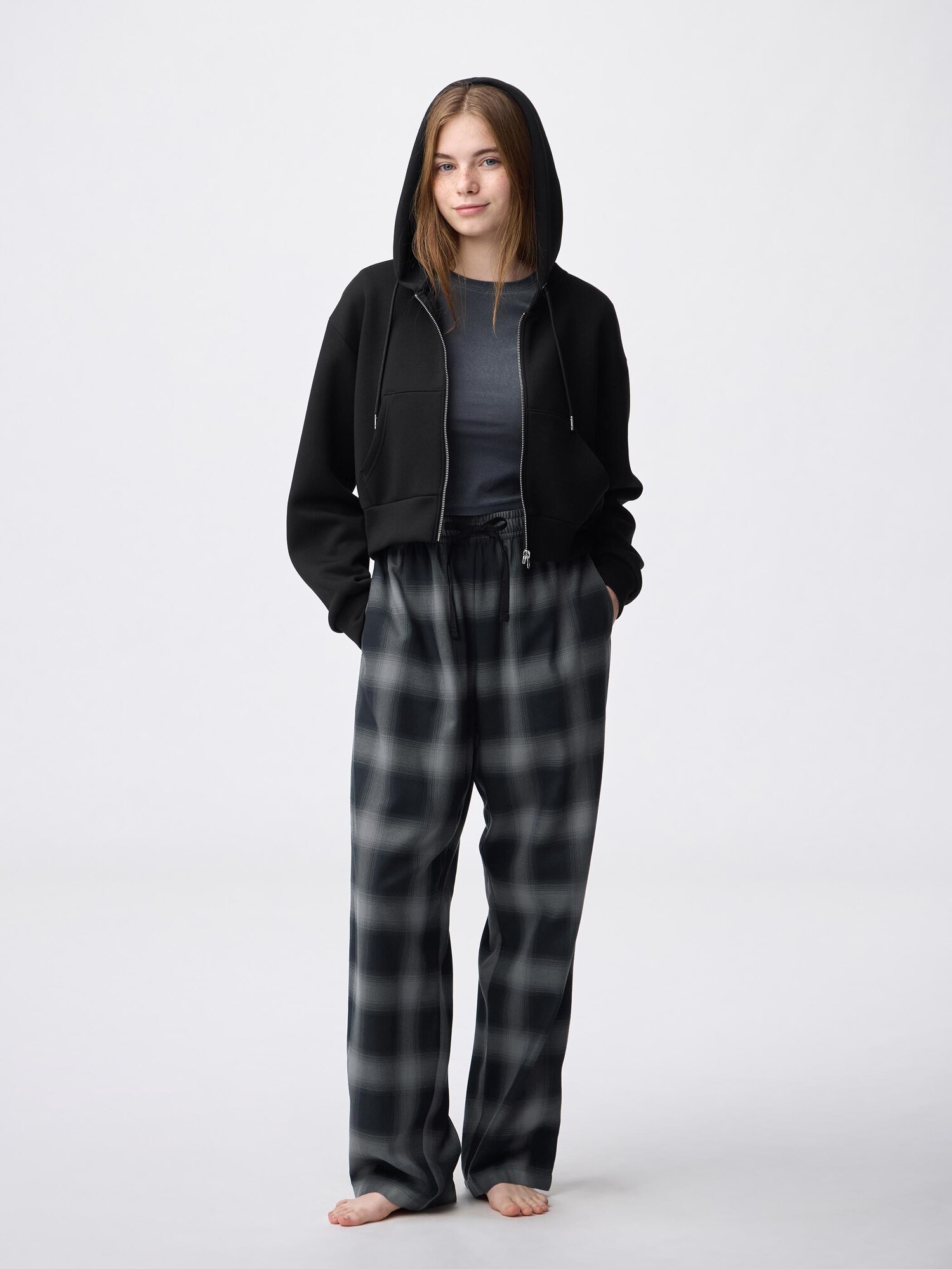 Men's Flannel Relaxed Pants | Ombre Checkered | GU US