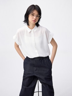 Draped Flared Shirt | Short