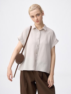 Draped Flared Shirt | Short