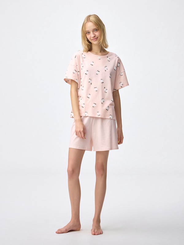 Cotton Color Lounge Set | Short | Cat