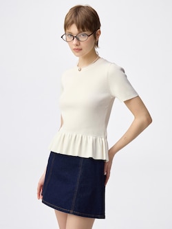 Peplum Knitted Pullover | Short