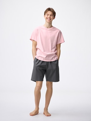 Cotton Blend Relaxed Knee Length Shorts