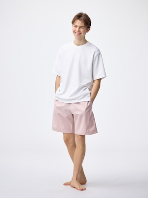 Cotton Blend Relaxed Knee Length Shorts