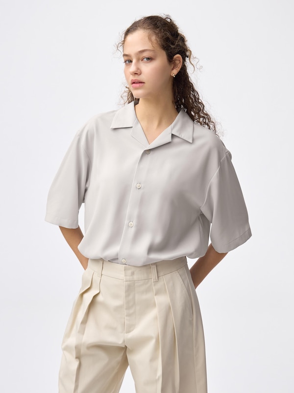 Dry Open Collar Shirt | HalfSlv