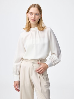 Stand-Up Collar Blouse