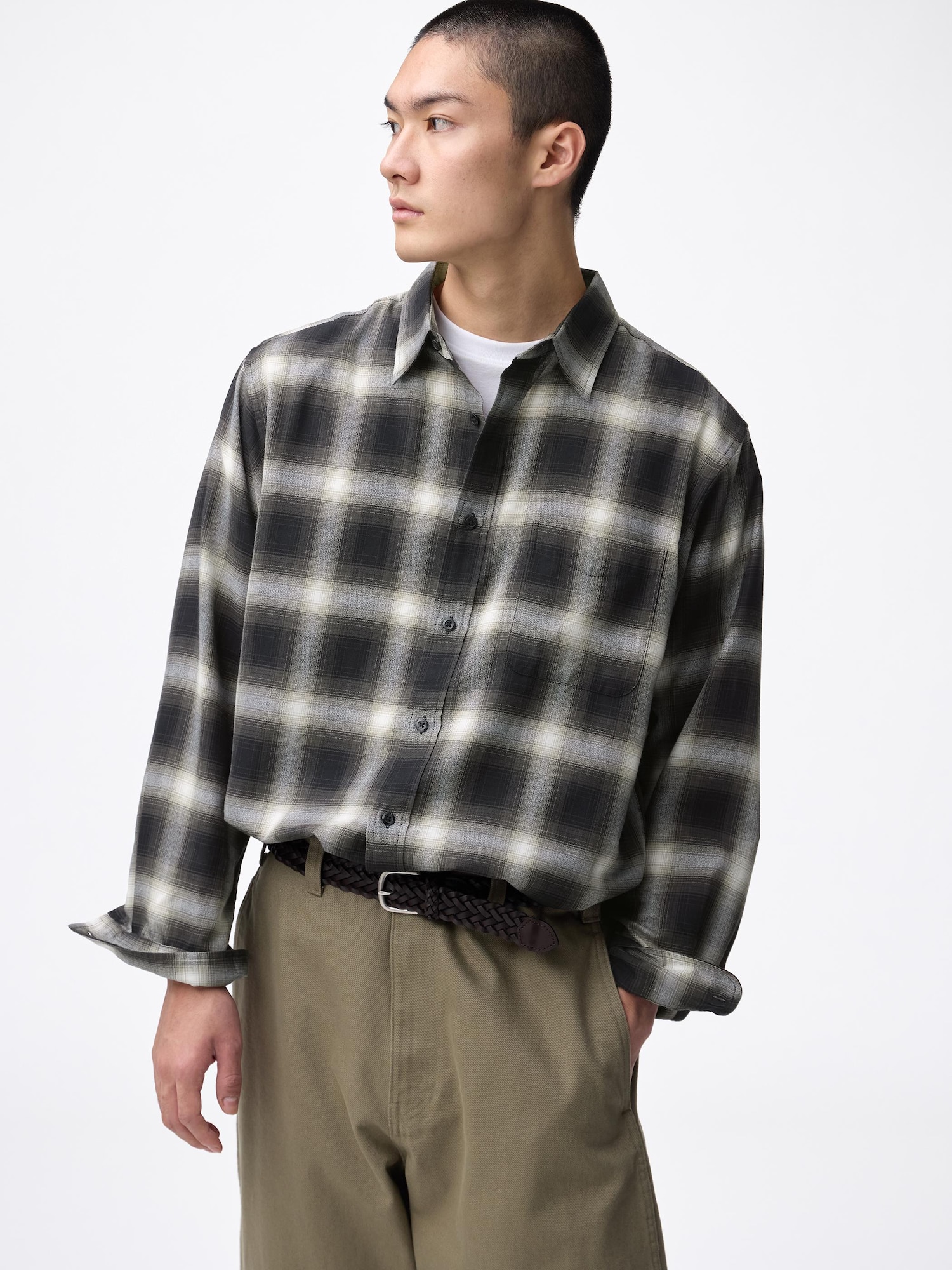 Ombre Checked Shirt | GU US