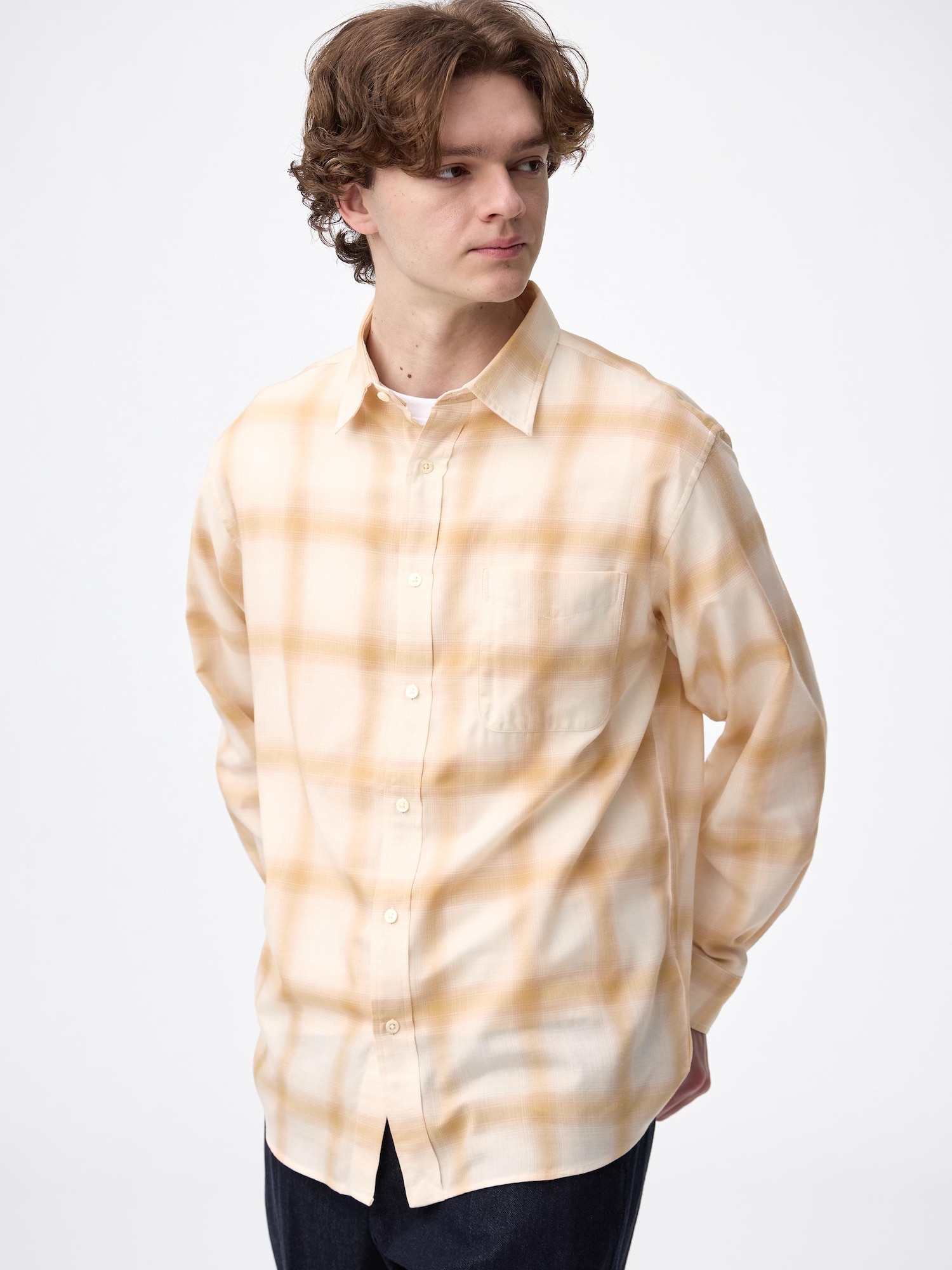 Unisex Ombre Checked Shirt | GU US