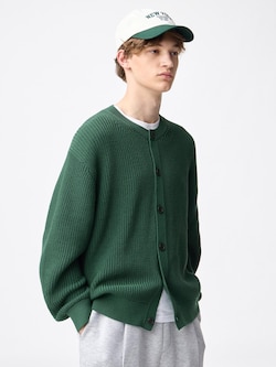 Lily Yarn Crew Neckcardigan