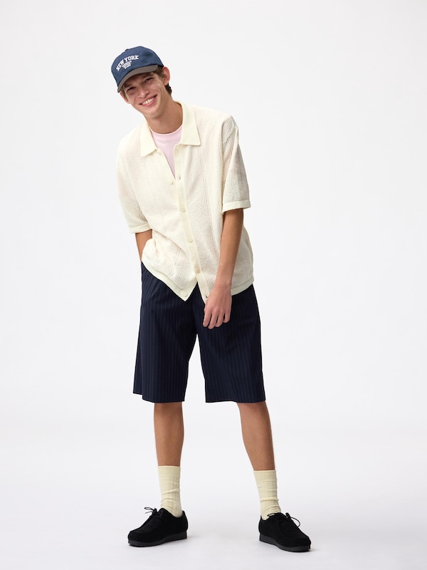 Washable Boucle Knitted Shirt | HalfSlv