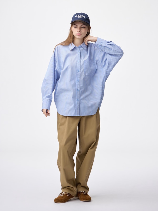 Dolman Sleeve Striped Shirt