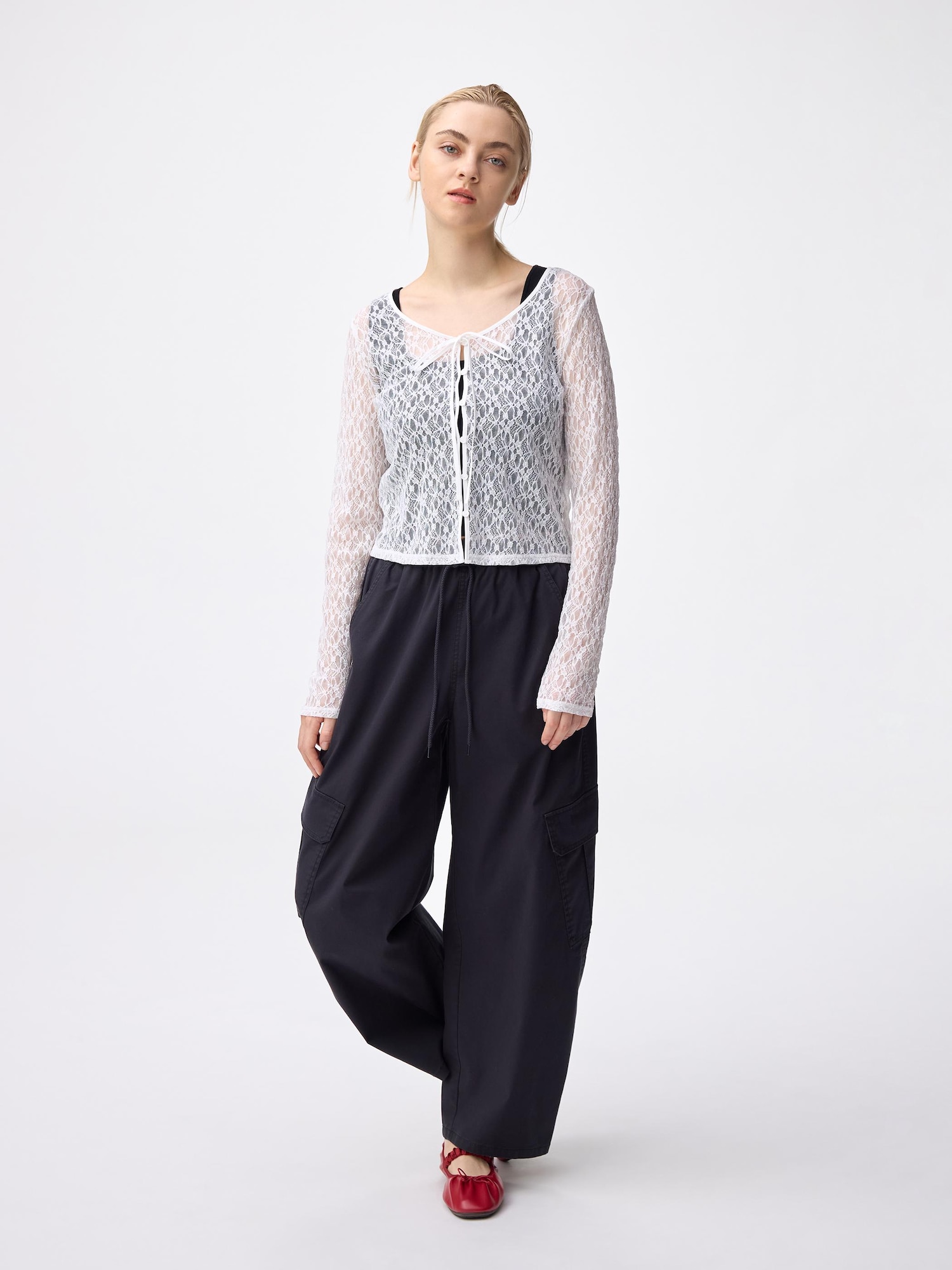 Women's Lace Ribbon Cardigan | GU US