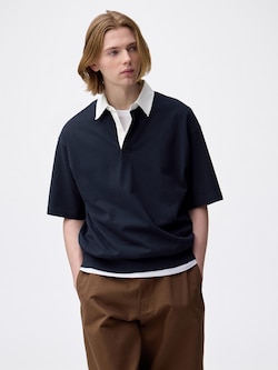 Sweat Look T-Shirt | HalfSlv | Rugger | Bicolor