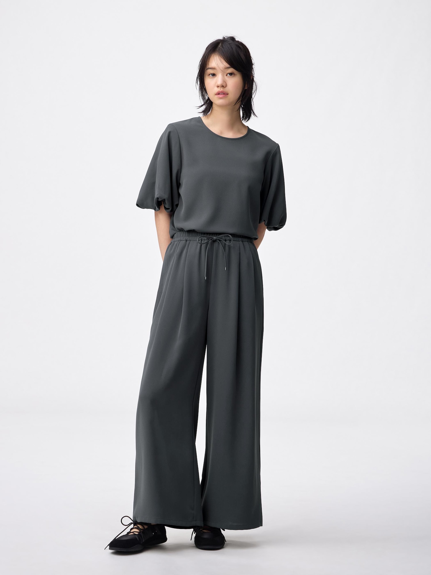 Women's Bubble Sleeve Blouse | HalfSlv | GU US