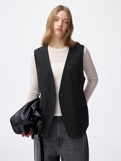 Collarless Vest