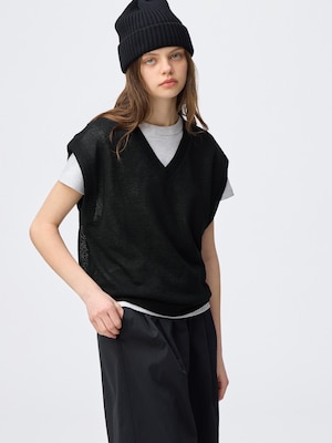 Loop Yarn V Neck T-Shirt