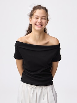 Draped Neck T-Shirt