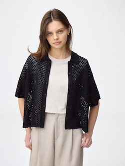 Lacy Stitch Knitted Shirt | HalfSlv
