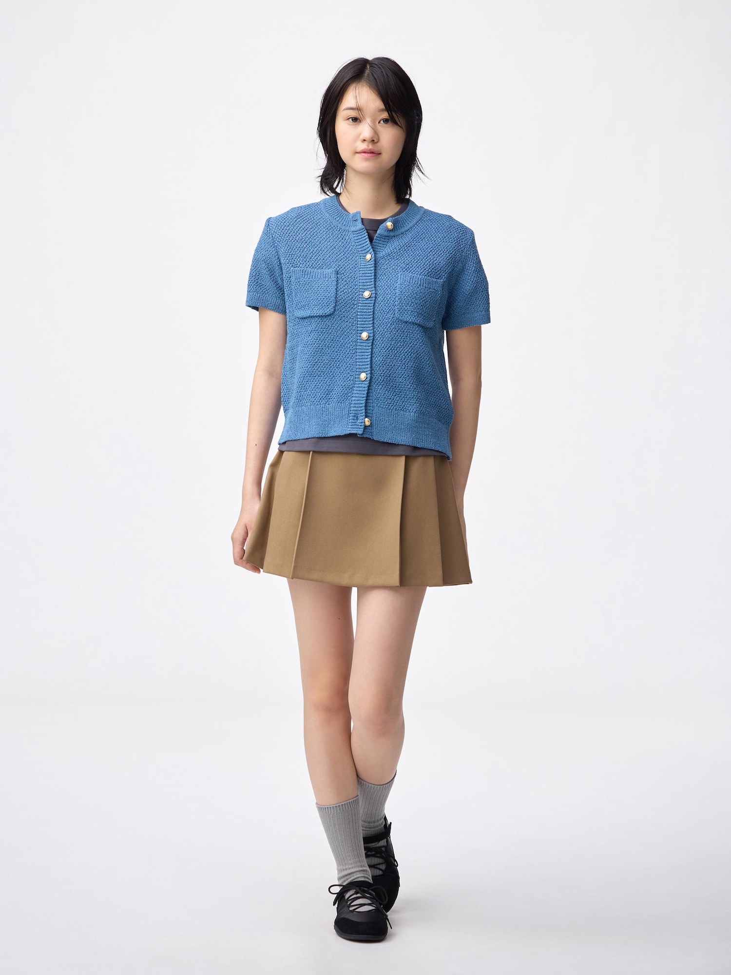 Women's Metal Button Cardigan | Short | GU US