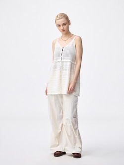 Lacy Stitch Knitted Camisole Tunic