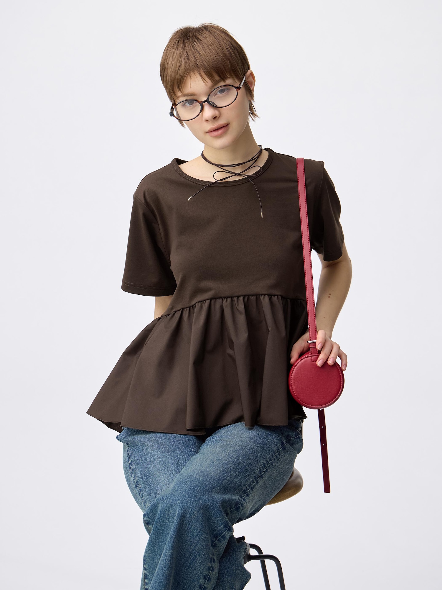 Women's Woven Combination T-Shirt | GU US