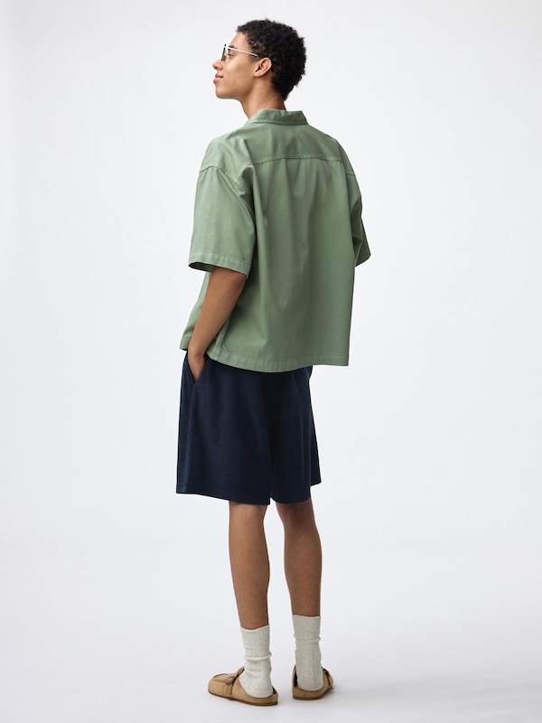 Pile Relaxed Knee Length Shorts