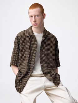 Open Collar Shirt | HalfSlv | Dot