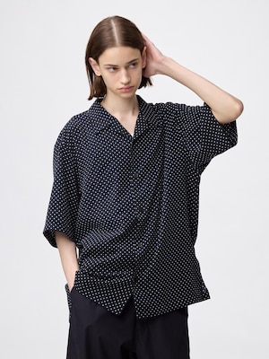 Open Collar Shirt | HalfSlv | Dot