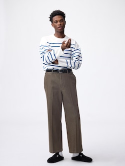 Twill Wide Straight Pants