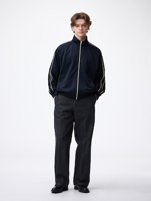 Twill Wide Straight Pants | Long