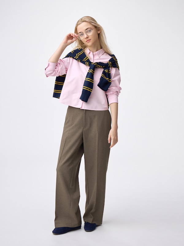 Wide Straight Slacks