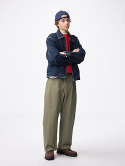 Heavy Cotton Barrel Leg Pants