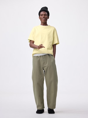 Heavy Cotton Barrel Leg Pants