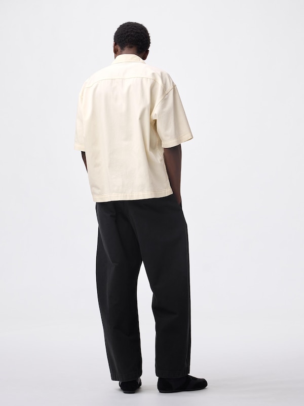 Heavy Cotton Barrel Leg Pants