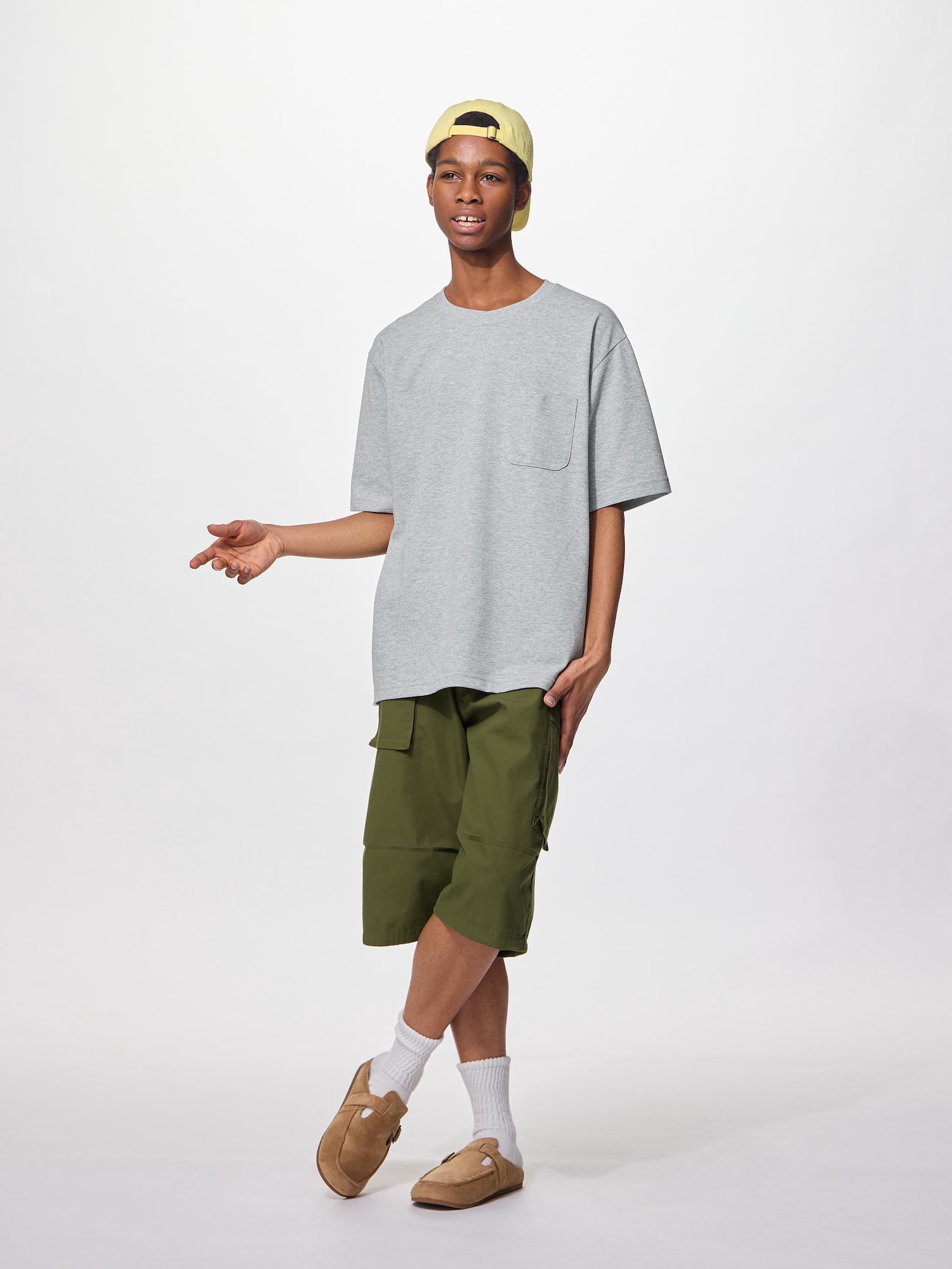 Unisex Dry Pique Crossed Neck T-Shirt | ENGINEERED GARMENTS | GU US