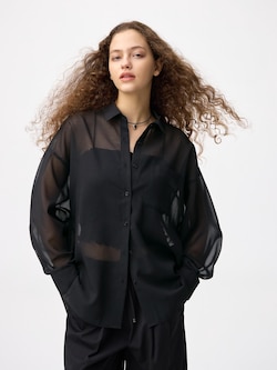 Sheer Dolman Sleeve Shirt