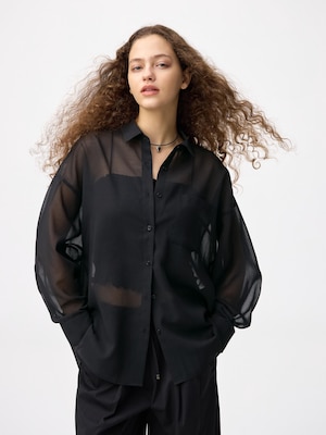 Sheer Dolman Sleeve Shirt