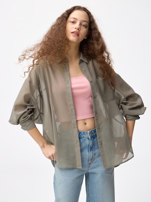 Sheer Dolman Sleeve Shirt