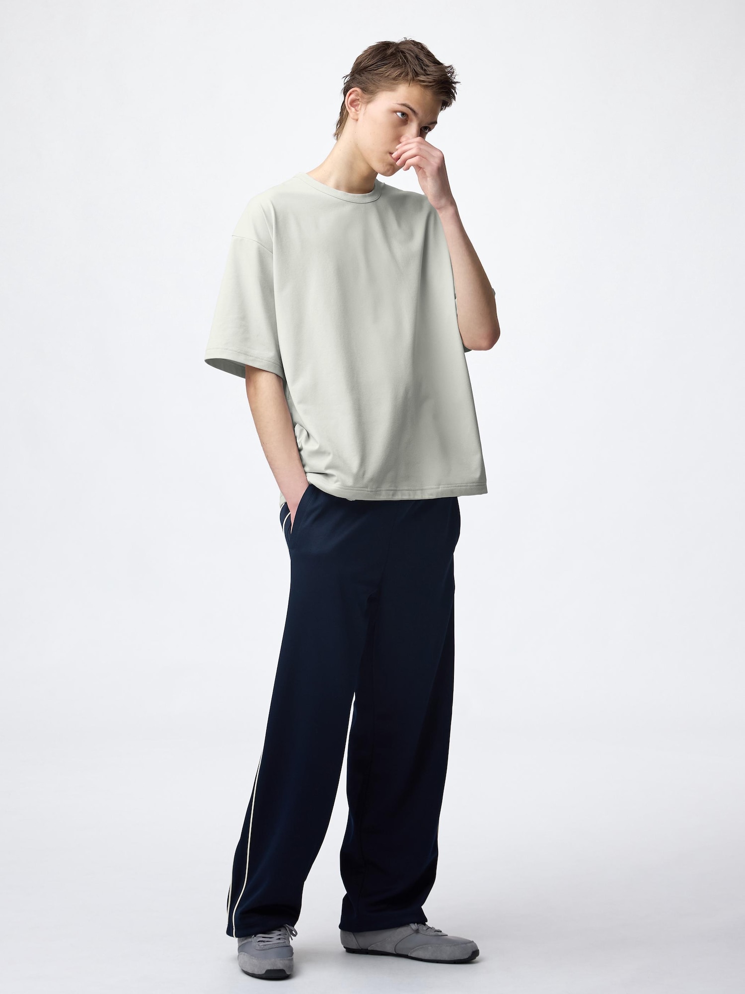 【ぱくち】 Men's Dry Stretch Boxy T-Shirt | HalfSlv | GU US