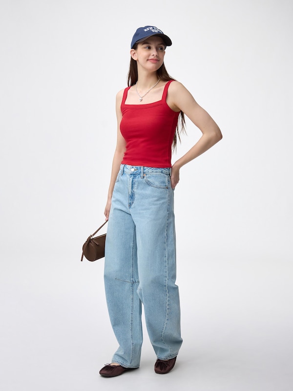 Cotton Blend Square Neck Camisole | Dry