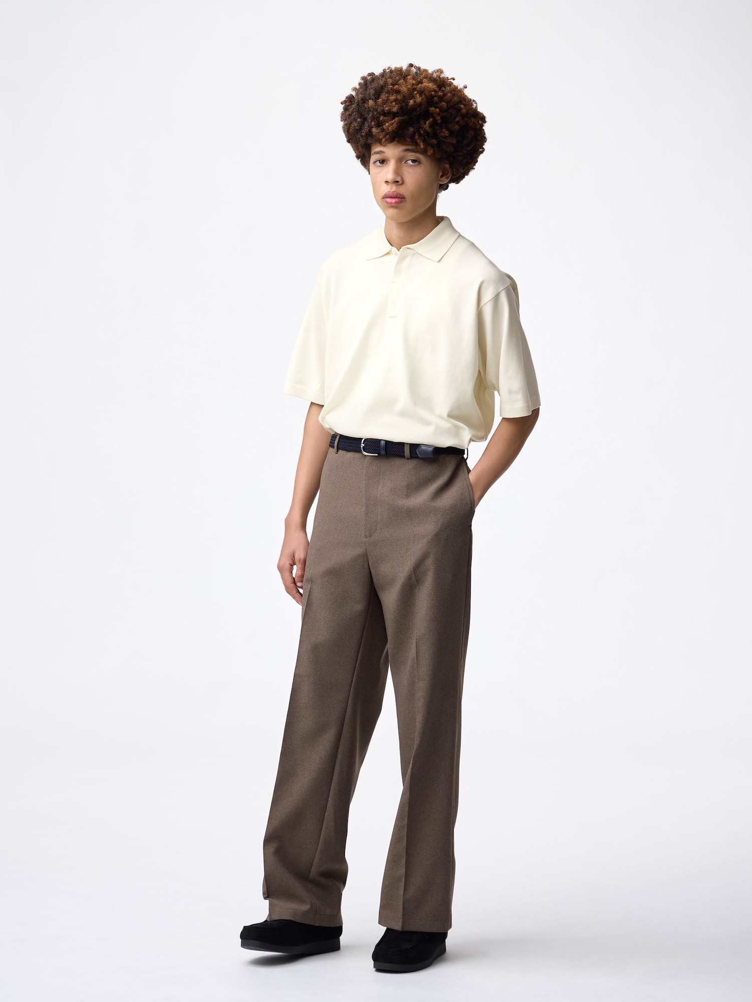 Unisex Washable Knitted Polo Shirt | Halfslv | GU US