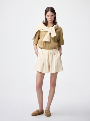 Ribbed Relaxed Short Pants