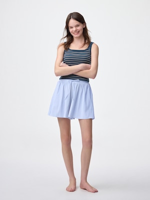 Ribbed Relaxed Short Pants
