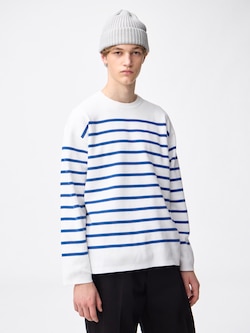 Milano Ribbed Panel Striped Sweater