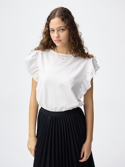 Dry Ruffle Sleeve T-Shirt