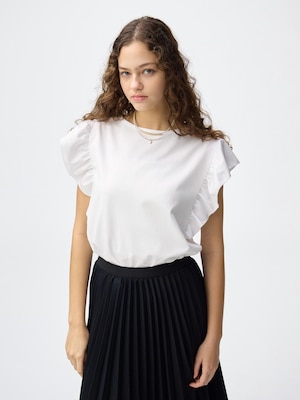 Dry Ruffle Sleeve T-Shirt
