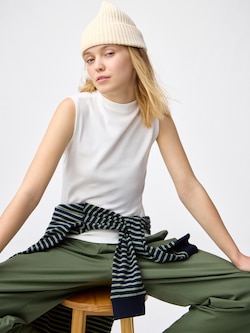 Mock Neck T-Shirt | Sleeveless