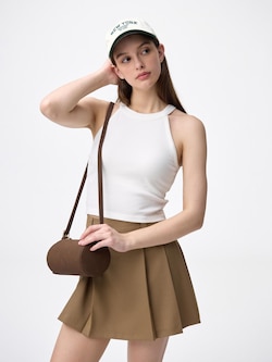 Bra-Feel Cropped Halter Neck Tank Top