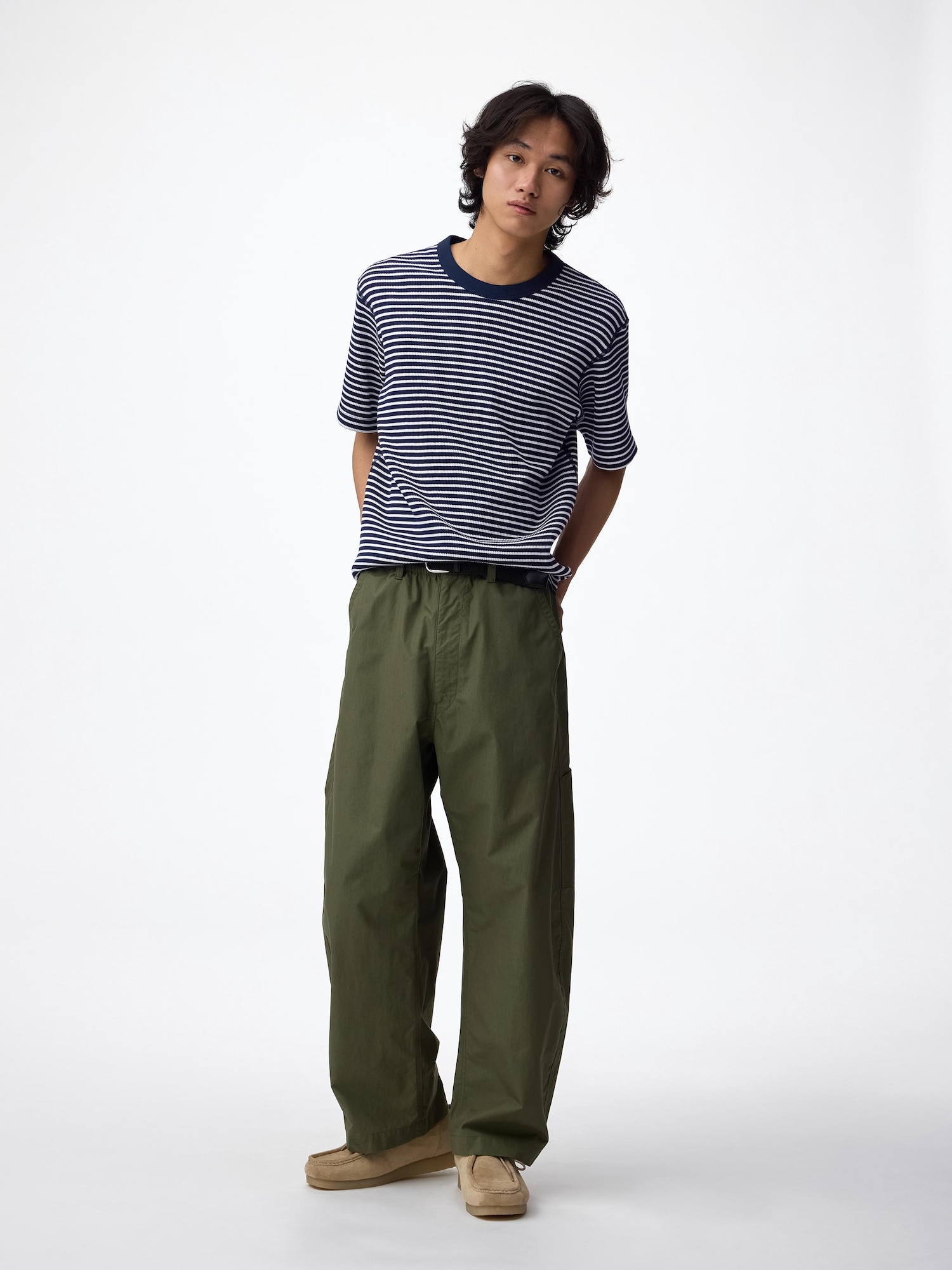 Men's Dry Waffle T-Shirt | Striped | GU US